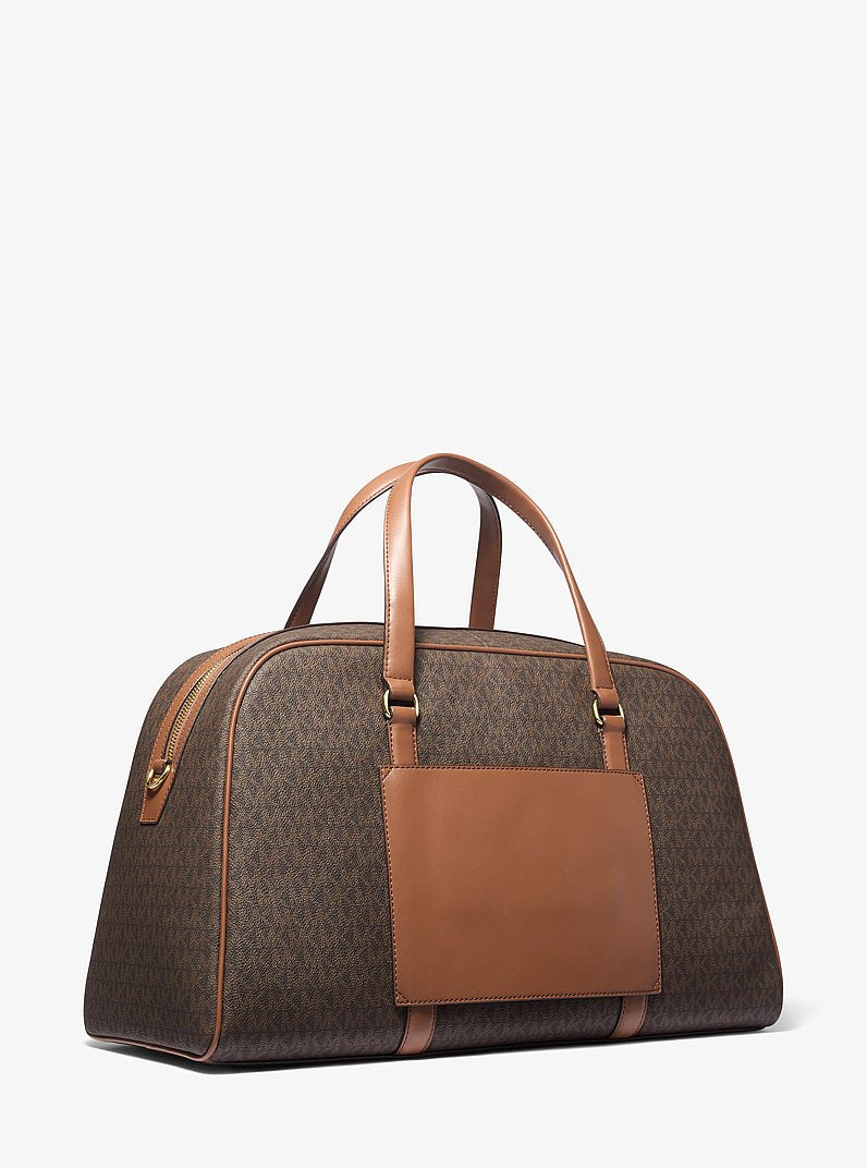 Michael Kors Jet Set Travel Extra-Large Signature Logo Weekender Bag Brown