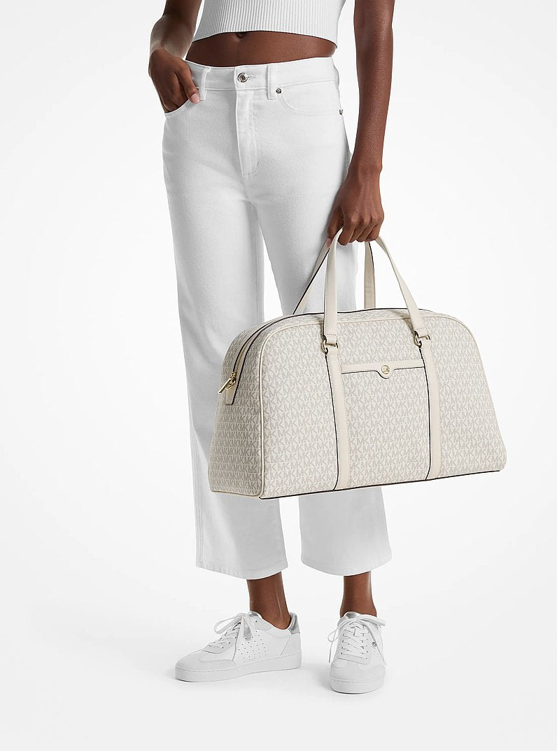 Michael Kors Jet Set Travel Extra-Large Signature Logo Weekender Bag Lt Crm Multi
