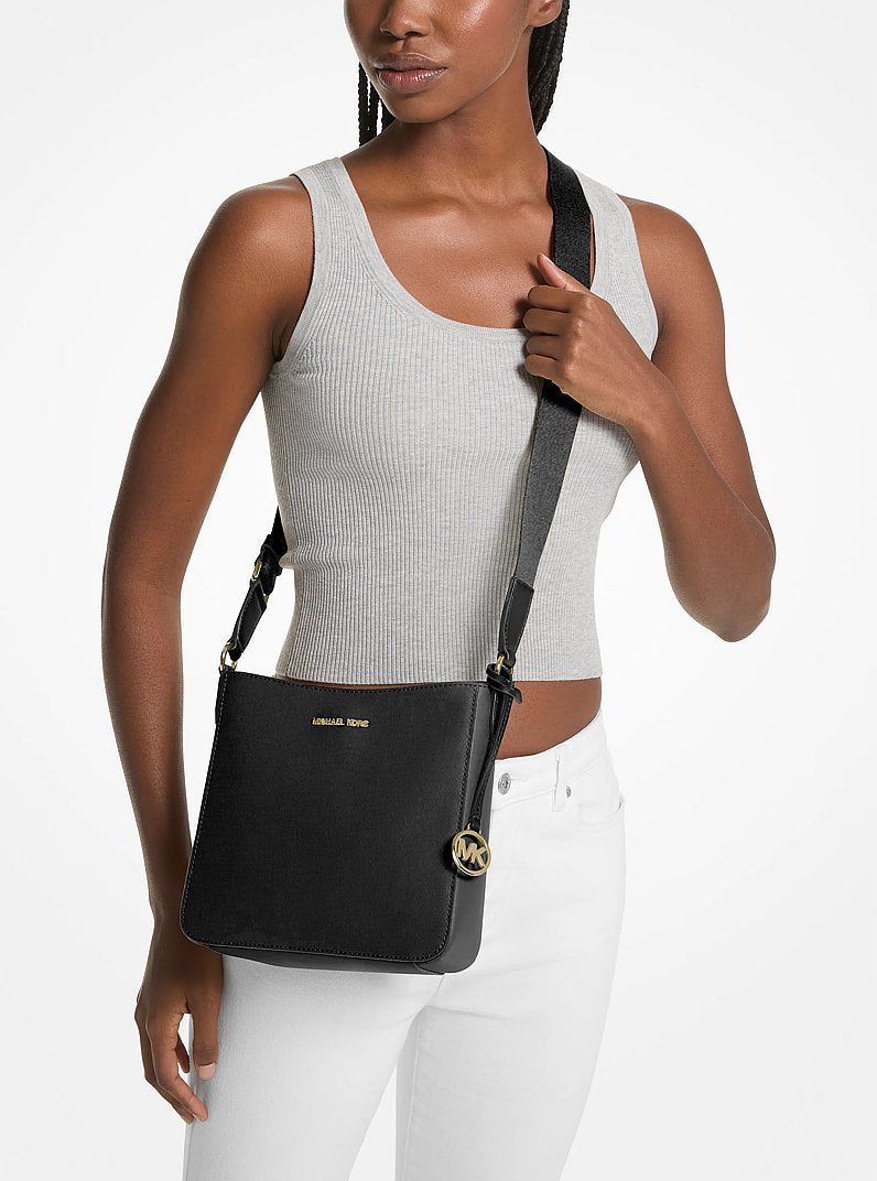 Michael Kors Jet Set Travel Small Messenger Bag Black-Black