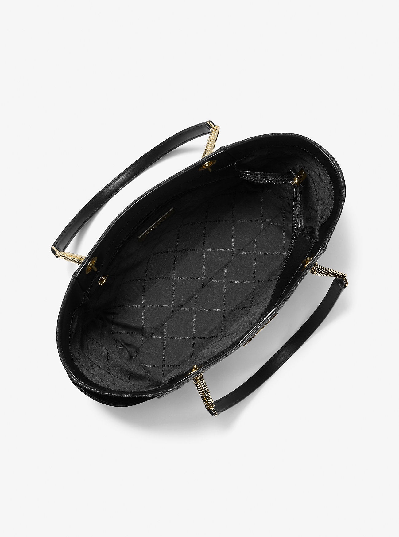 Jet Set Large Signature Logo Shoulder Bag Black Black