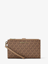 Michael Kors Jet Set Large Signature Logo Wristlet Camel