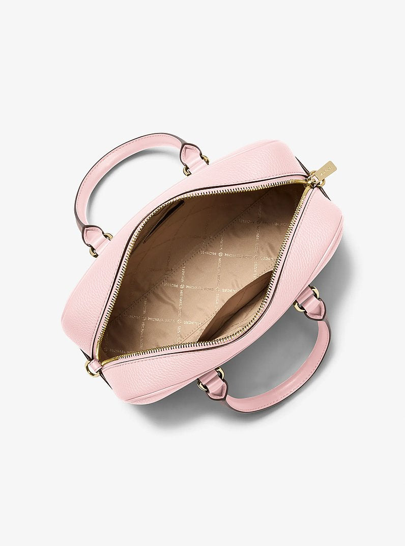 Michael Kors Thompson Pebbled Leather Satchel Powder Blush