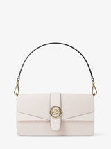 Michael Kors Greenwich Medium Saffiano Leather Shoulder Bag Lt Cream