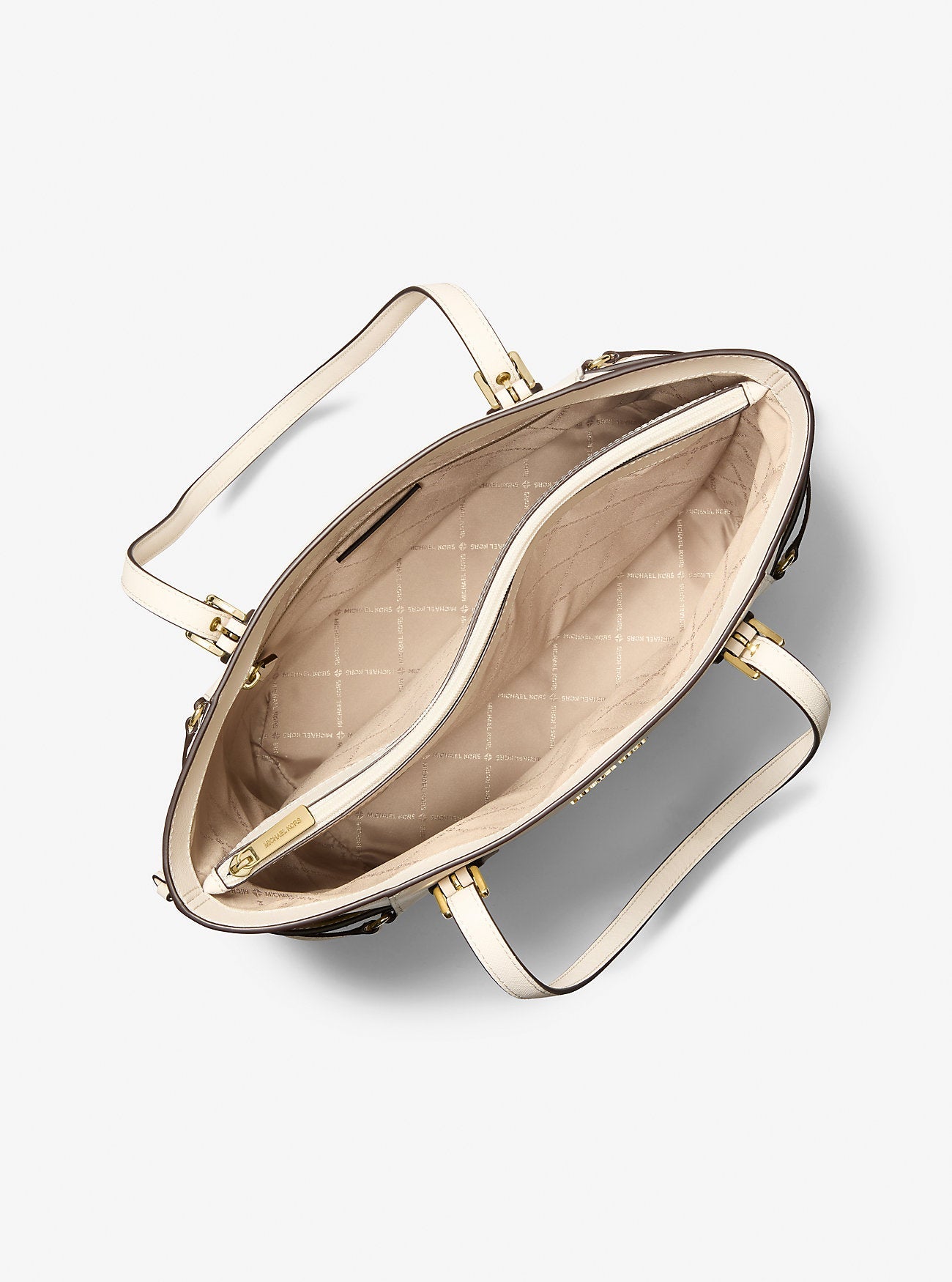 Voyager Large Saffiano Leather Tote Bag Lt Cream Lt Cream