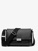 Michael Kors Bradshaw Medium Signature Logo Messenger Bag Black