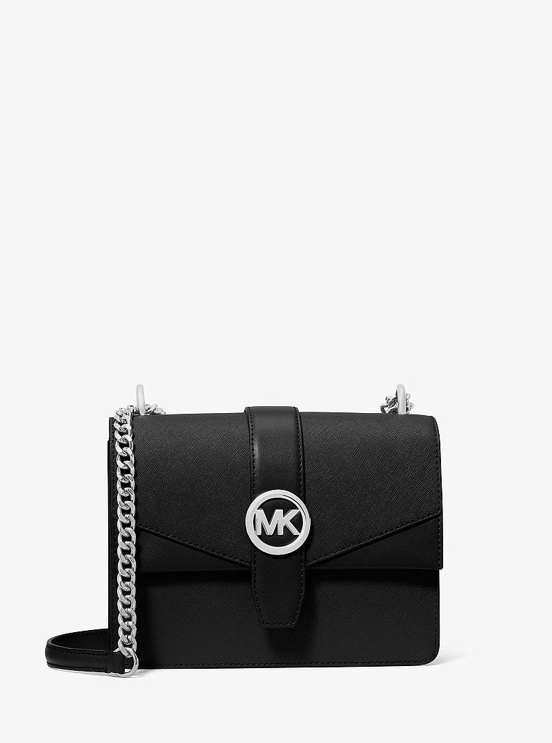 Michael Kors Greenwich Small Saffiano Leather Crossbody Bag Black