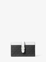 Michael Kors Greenwich Medium Signature Logo Wallet Black Combo