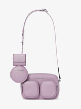 Michael Kors Jet Set Leather Medium Crossbody Bag with Case for Apple Airpods Pro® Lt Quartz