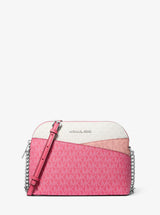 Michael Kors Jet Set Travel Color-Block Signature Logo Crossbody Bag Hibiscus