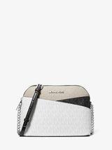 Michael Kors Jet Set Travel Color-Block Signature Logo Crossbody Bag Opwht Multi