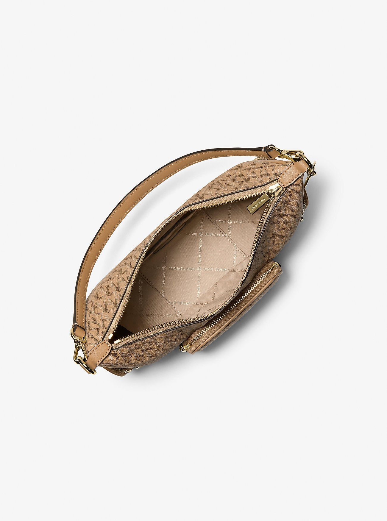 Michael Kors Merritt Small Signature Logo Convertible Shoulder Bag Cam