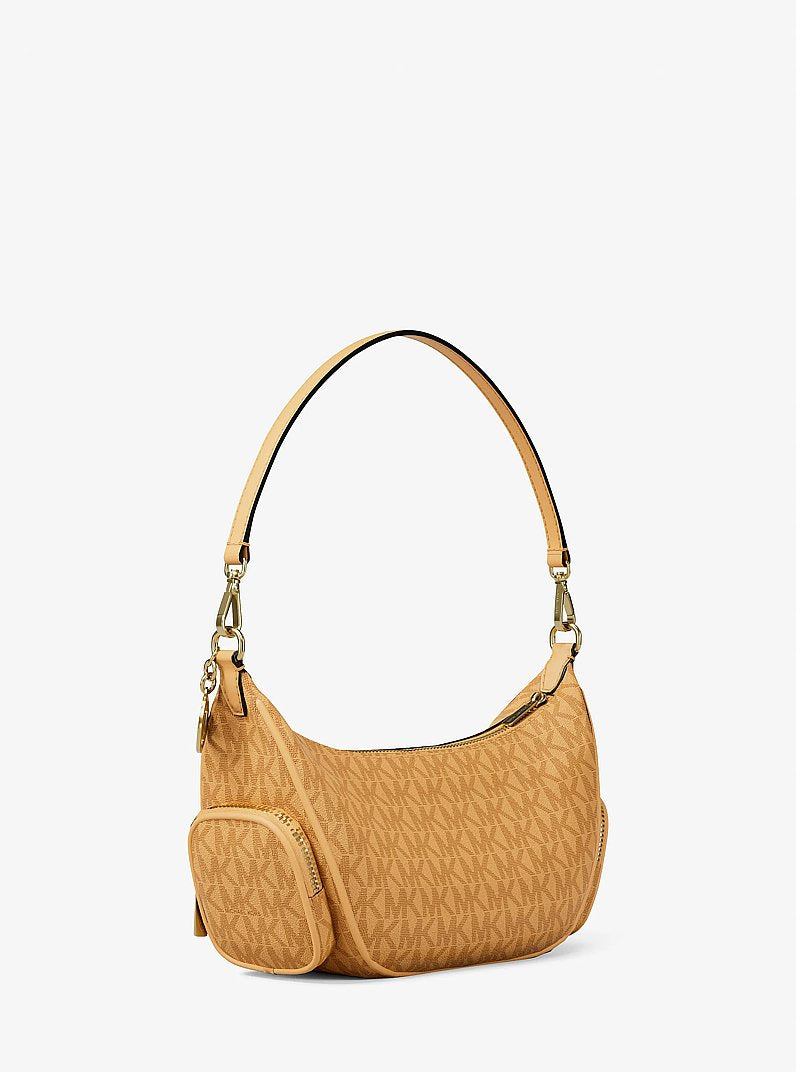 Michael Kors Merritt Small Signature Logo Convertible Shoulder Bag Honeywheat