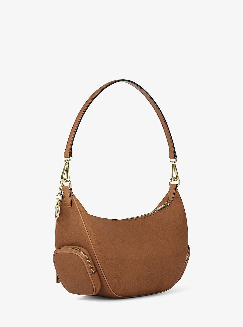 Michael Kors Merritt Medium Suede Convertible Shoulder Bag Luggage