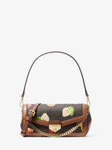 Michael Kors Soho Small Printed Signature Logo Convertible Crossbody Bag Brown
