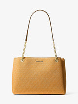 Michael Kors Soho Medium Signature Logo Tote Bag Radiant Orange