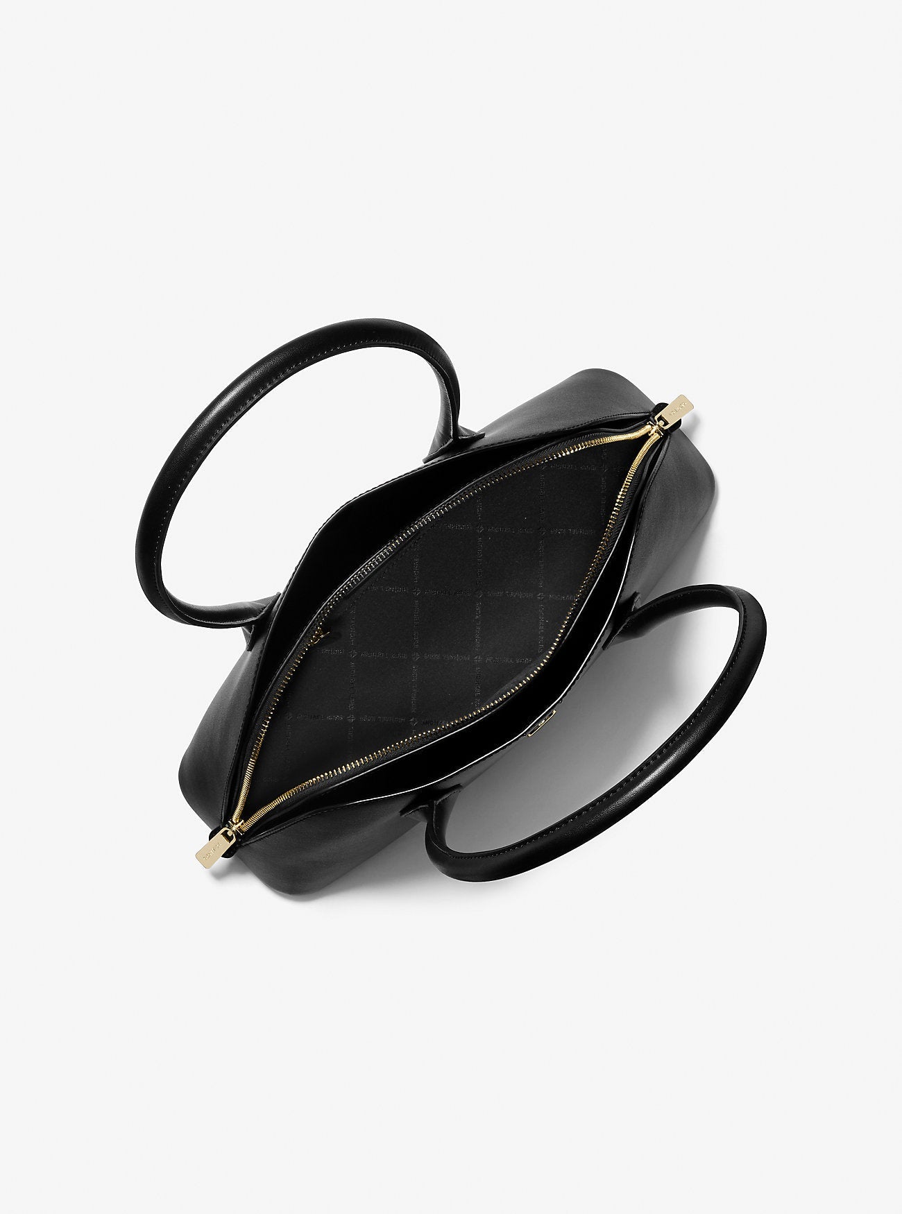 Michael Kors Petra Medium Leather Shoulder Bag Black