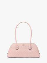 Michael Kors Petra Medium Signature Logo Shoulder Bag Powder Blush