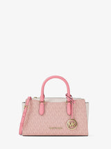 Michael Kors Arden Small Color-Block Signature Logo Messenger Bag Pwd Blsh Mlt