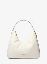 Michael Kors Nayla Medium Hobo Shoulder Bag Lt Cream