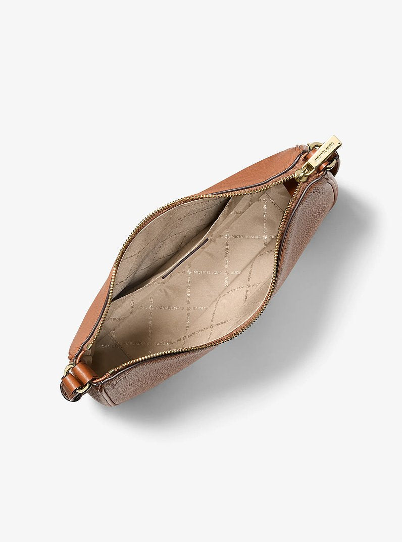 Michael Kors Nayla Medium Pebbled Leather Messenger Bag Luggage