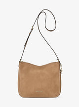 Michael Kors Nayla Medium Pebbled Leather Messenger Bag Camel