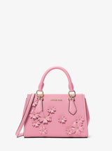 Michael Kors Marilyn Small Floral Embellished Satchel Carnation
