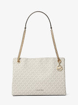 Michael Kors Christina Medium Signature Logo Messenger Bag Lt Crm Multi