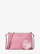 Michael Kors Trisha Pebbled Leather Crossbody Bag With Pouch Carnation