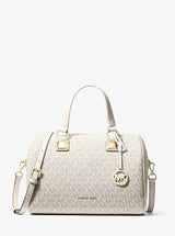 Michael Kors Grayson Medium Signature Logo Duffel Bag Lt Crm Multi