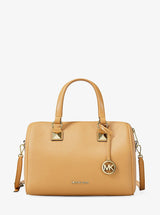 Michael Kors Grayson Medium Pebbled Leather Duffel Bag Honeywheat