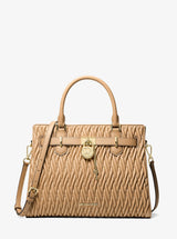 Michael Kors Hamilton Medium Matelasse Satchel Camel