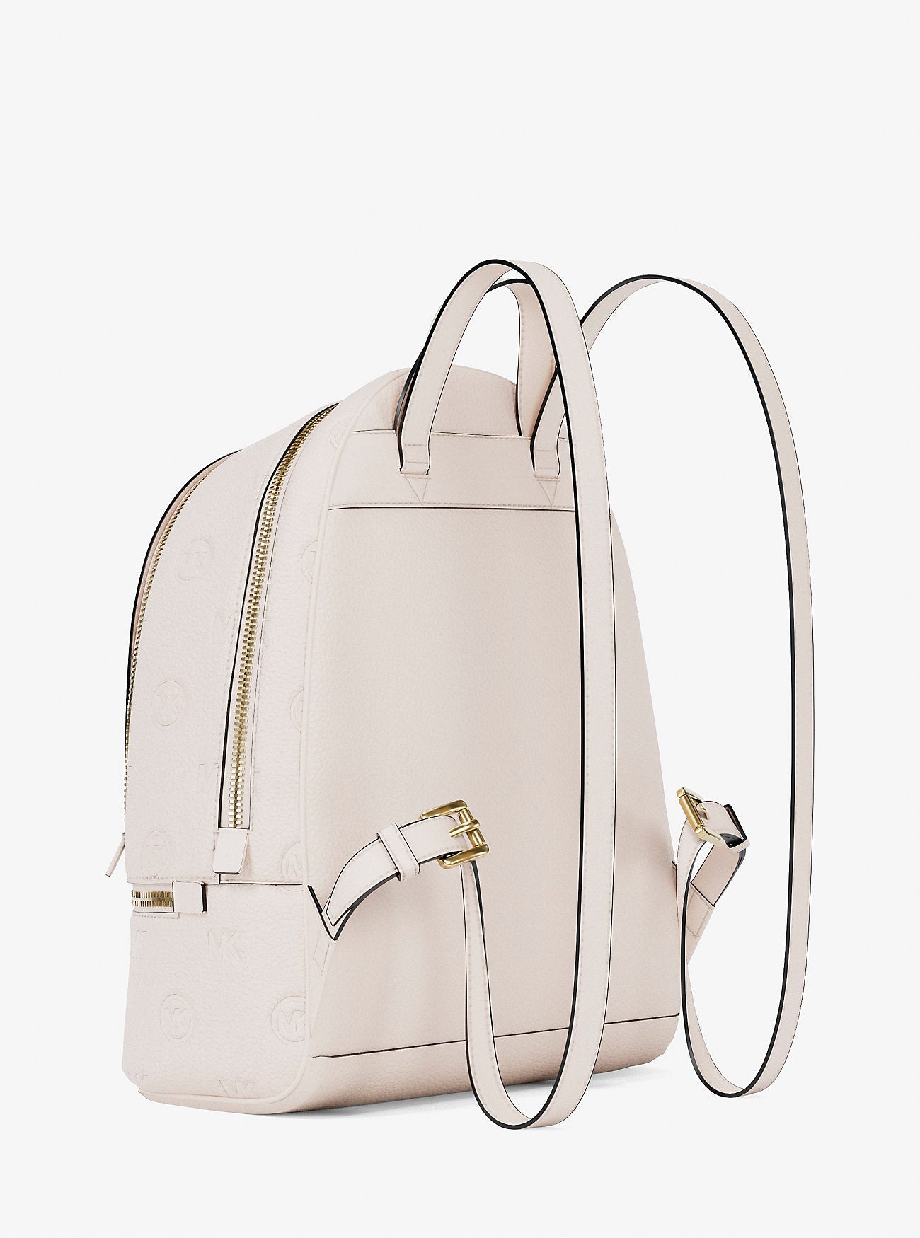Michael Kors Rhea Medium Logo Debossed Backpack Lt Cream