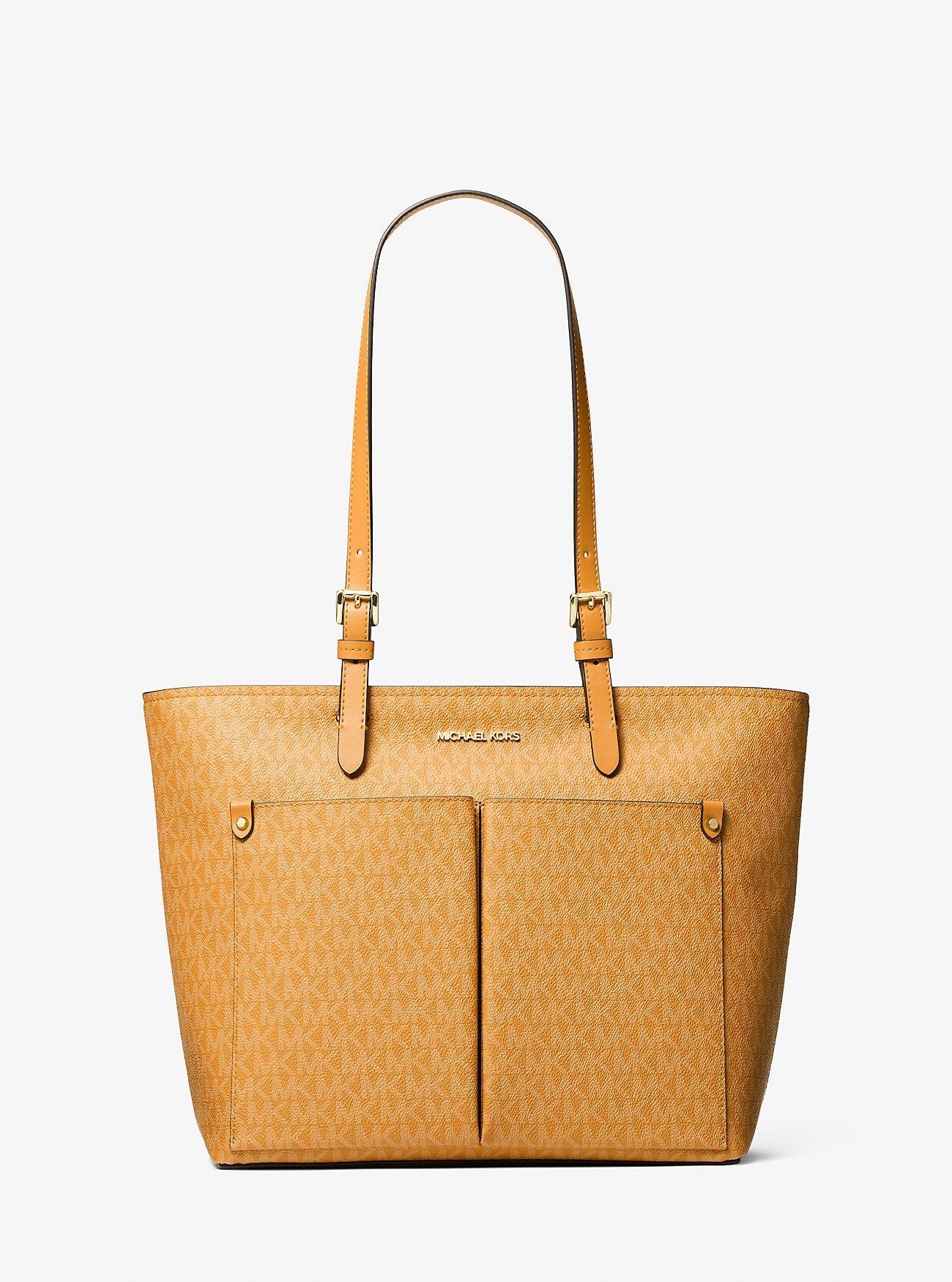 Jet Set Medium Signature Logo Pocket Tote Bag Radiant Orange Radiant Orange