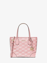 Michael Kors Eva Extra-Small Logo Jacquard Convertible Tote Bag Powder Blush