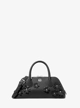 Michael Kors Petra Small Floral Embellished Crossbody Bag Black