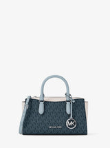 Michael Kors Arden Small Color-Block Signature Logo Messenger Bag Admirl Multi