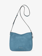 Michael Kors Nayla Medium Suede Messenger Bag Denim