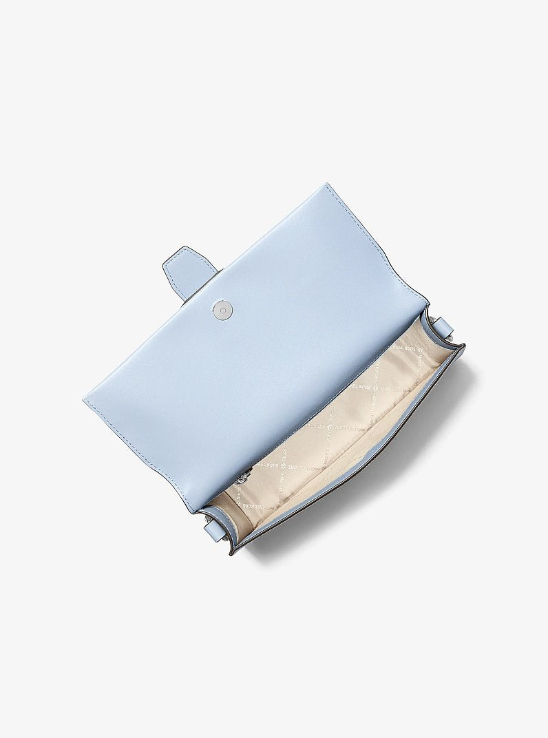 Michael Kors Greenwich Medium Signature Logo Shoulder Bag Pale Ocean