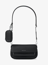 Michael Kors Jet Set Travel Small Pebbled Leather Crossbody Bag With Pouch Black