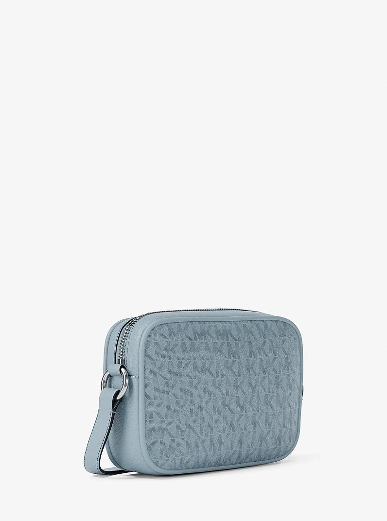Michael Kors Jet Set Travel Small Signature Logo Camera Crossbody Bag Pale Ocean