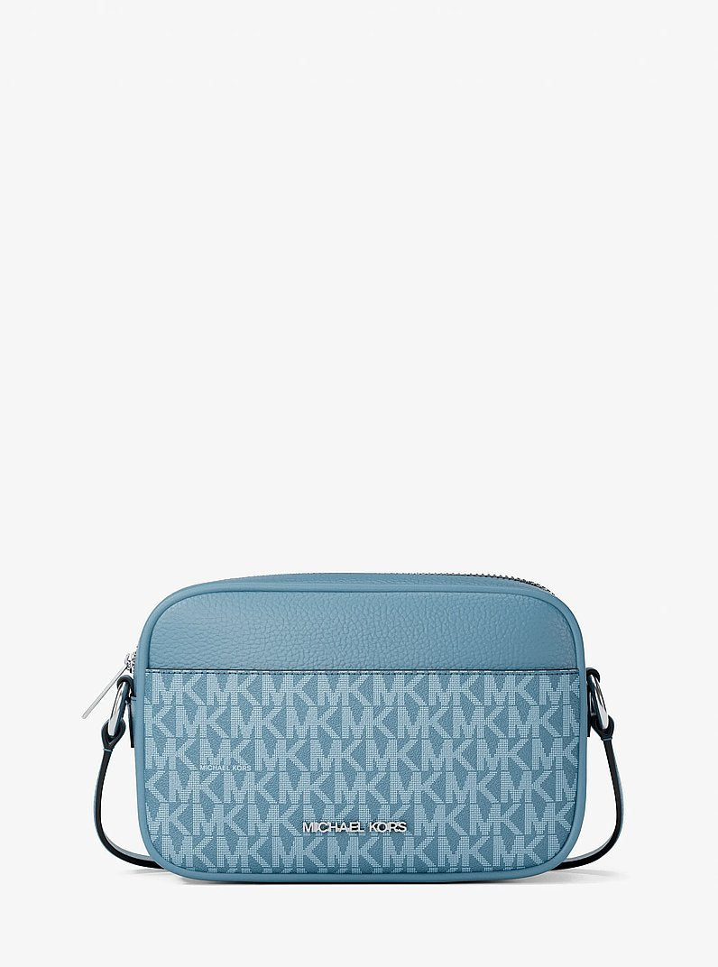 Michael Kors Jet Set Travel Small Signature Logo Camera Crossbody Bag Denim