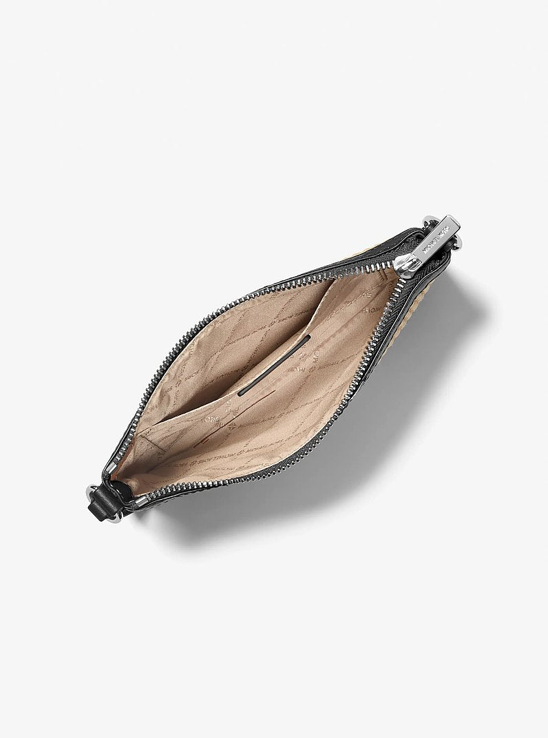 Michael Kors Jet Set Travel Small Woven Wristlet Black