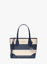 Michael Kors Eva Extra-Small Signature Logo Convertible Crossbody Bag Navy