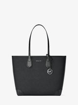 Michael Kors Eva Large Saffiano Leather Tote Bag Black