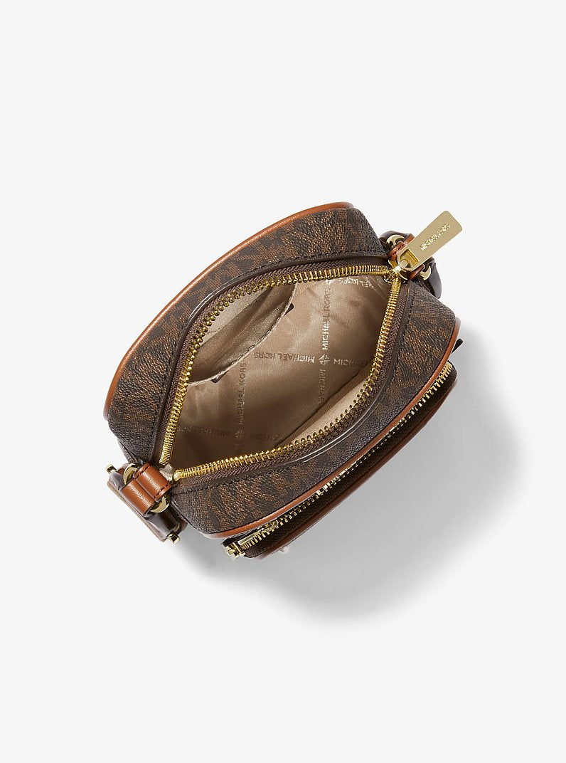 Michael Kors Jet Set Medium Signature Logo Crossbody Bag Brown