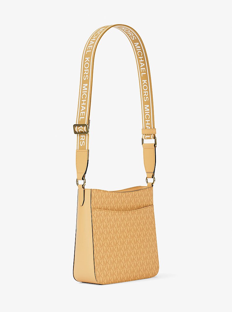 Michael Kors Jet Set Small Signature Logo Crossbody Bag Honeywheat