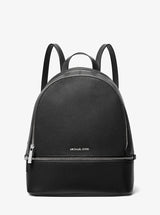 Michael Kors Rhea Medium Pebbled Leather Backpack Black