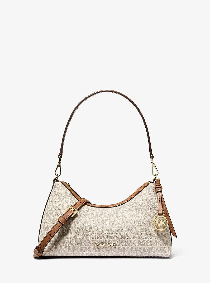 Michael Kors Sammy Small Signature Logo Convertible Crossbody Bag Vanilla