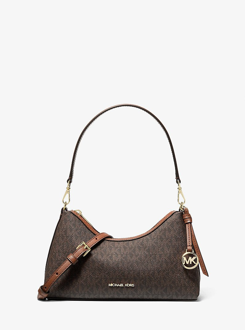 Michael Kors Sammy Small Signature Logo Convertible Crossbody Bag Brown