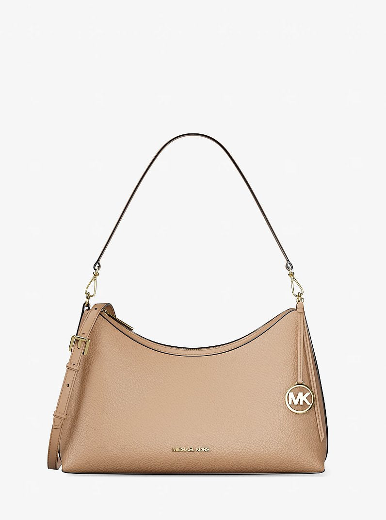 Michael Kors Sammy Medium Pebbled Leather Convertible Shoulder Bag Camel
